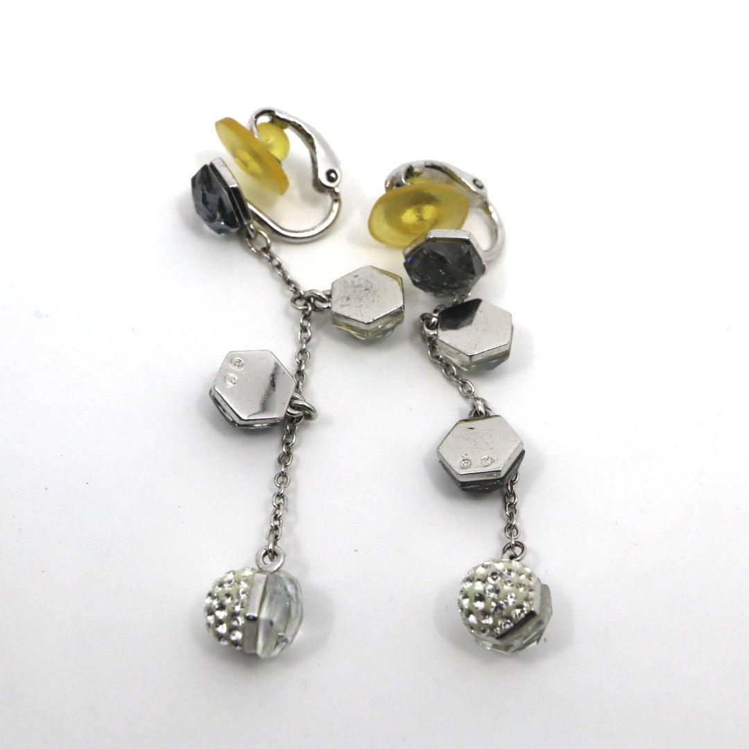 SWAROVSKI スワロフスキー Media イヤリング シルバー クリスタル クリア グレー エレガント アクセサリー レディース ジュエリー 上品 純正BOX付き I10