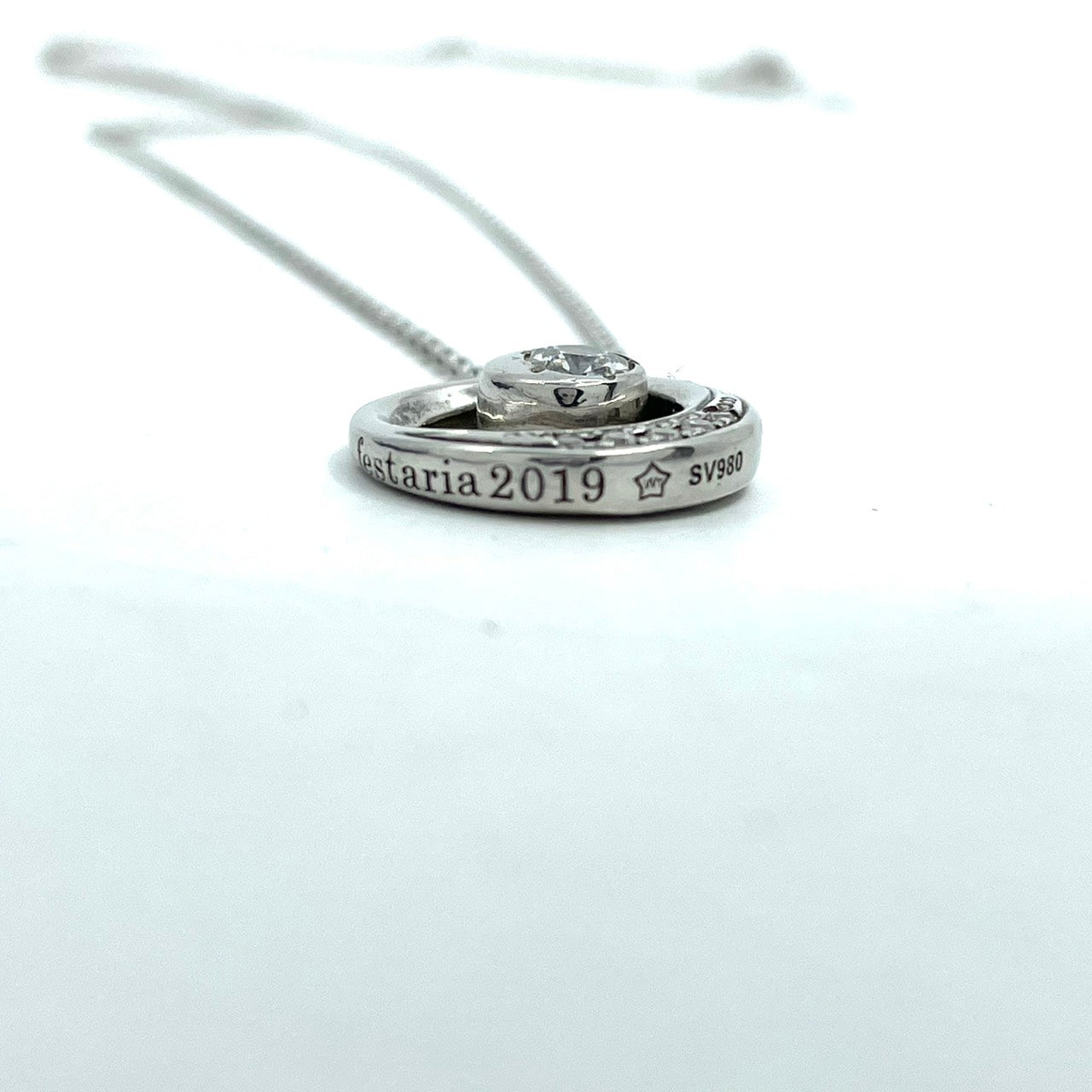 美品 festaria bijou SOPHIA フェスタリア ビジュソフィア ネックレス Wish upon a Star TWINKLE ダイヤモンド シルバー SV925 スターリングシルバー レディース W6