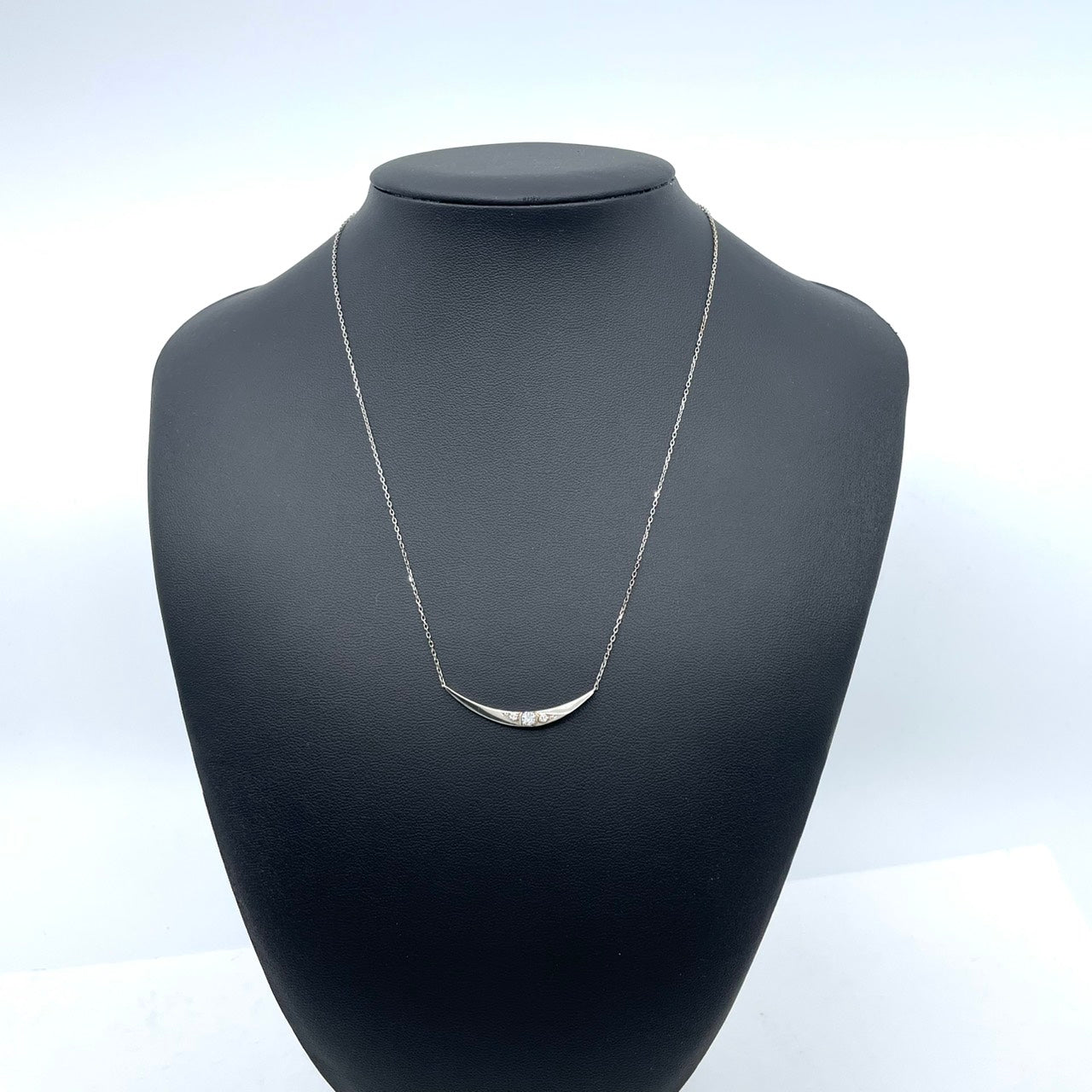美品 festaria bijou SOPHIA フェスタリア ビジュソフィア ネックレス ダイヤモンド バーライン シルバー SV925 スターリングシルバー レディース W6