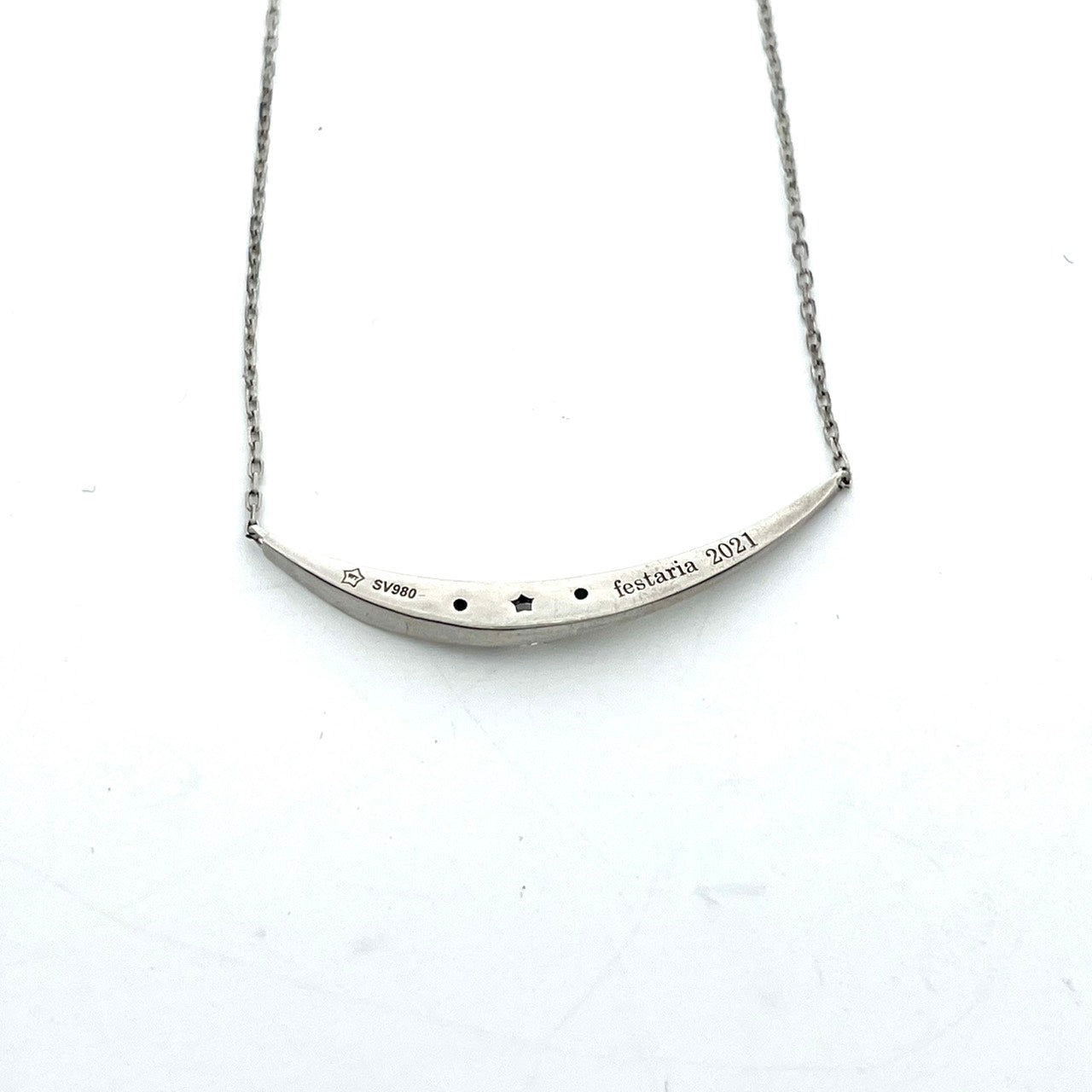 美品 festaria bijou SOPHIA フェスタリア ビジュソフィア ネックレス ダイヤモンド バーライン シルバー SV925 スターリングシルバー レディース W6