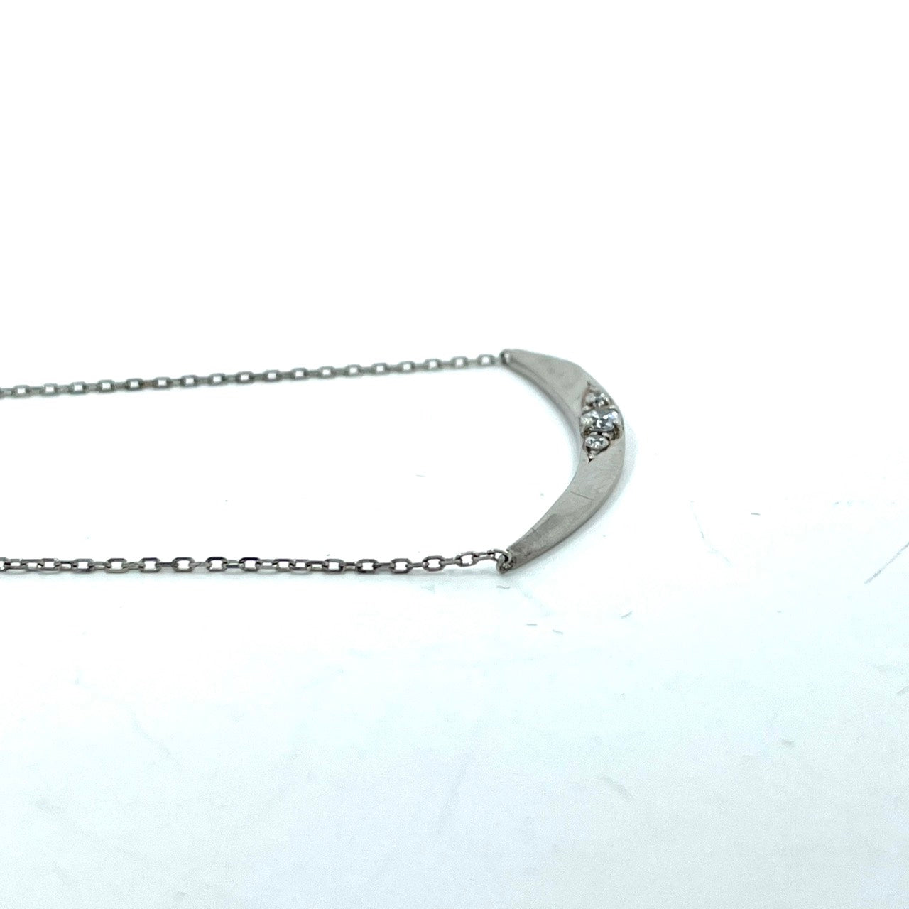 美品 festaria bijou SOPHIA フェスタリア ビジュソフィア ネックレス ダイヤモンド バーライン シルバー SV925 スターリングシルバー レディース W6