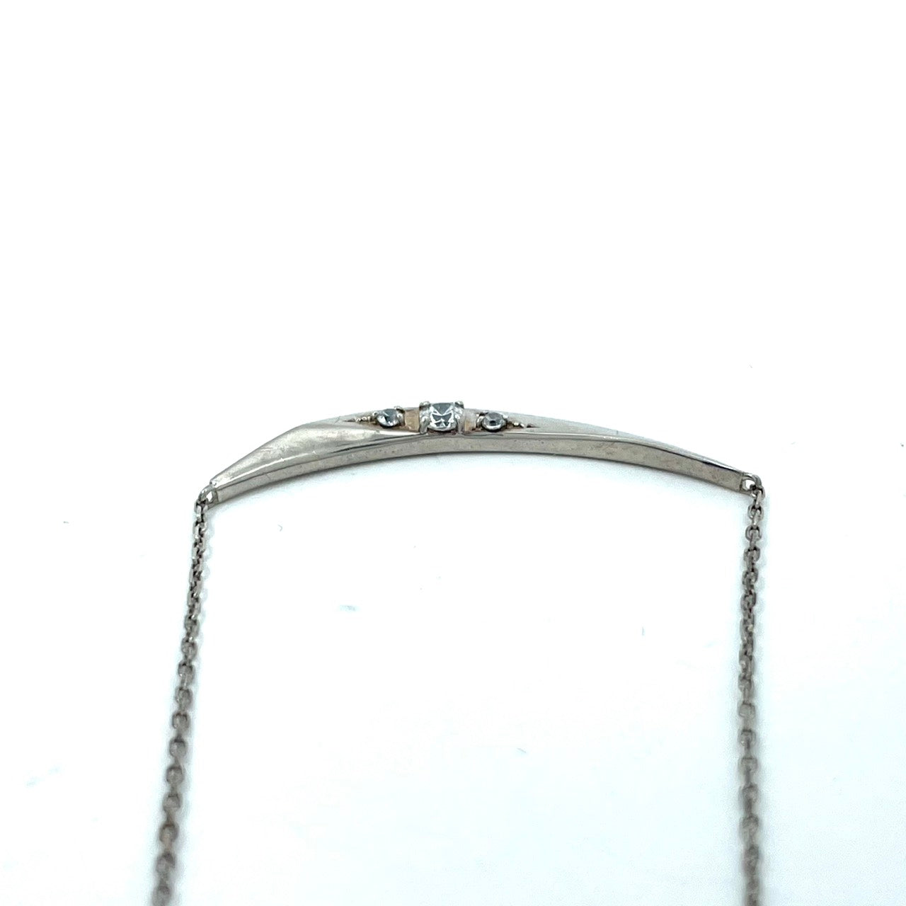 美品 festaria bijou SOPHIA フェスタリア ビジュソフィア ネックレス ダイヤモンド バーライン シルバー SV925 スターリングシルバー レディース W6