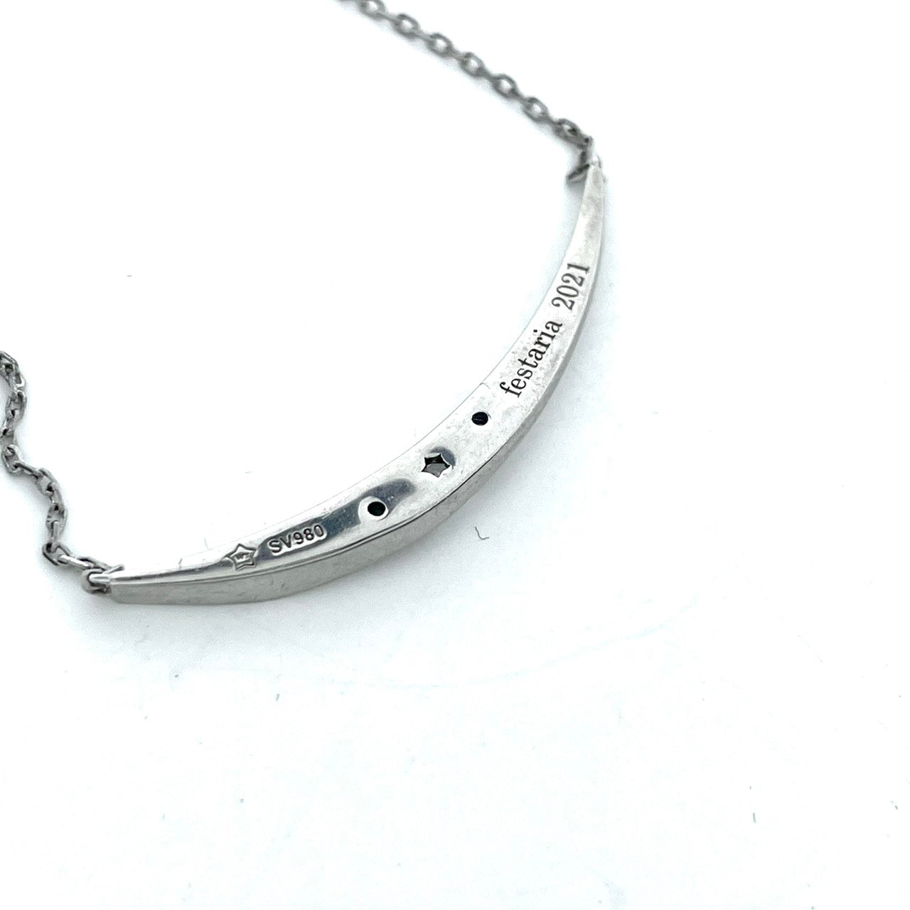 美品 festaria bijou SOPHIA フェスタリア ビジュソフィア ネックレス ダイヤモンド バーライン シルバー SV925 スターリングシルバー レディース W6