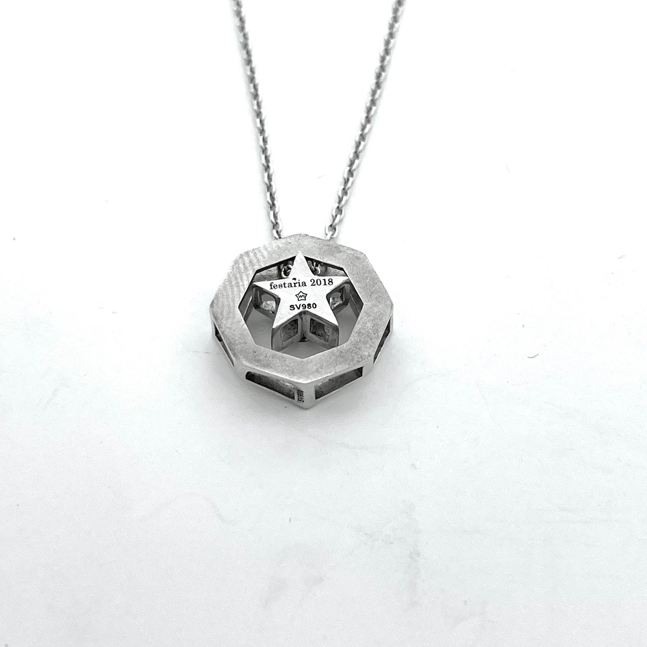 美品 フェスタリア festaria 2018 ビジュソフィア ネックレス SV980 ダイヤモンド Wish upon a star シルバー レディース W6