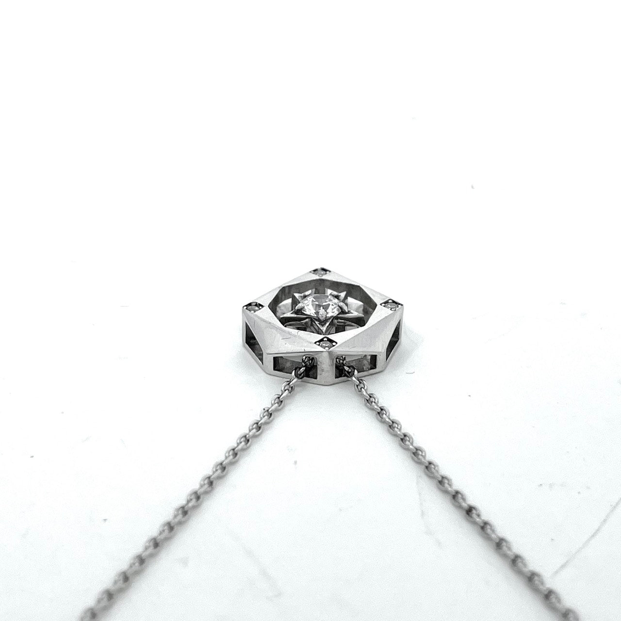 美品 フェスタリア festaria 2018 ビジュソフィア ネックレス SV980 ダイヤモンド Wish upon a star シルバー レディース W6