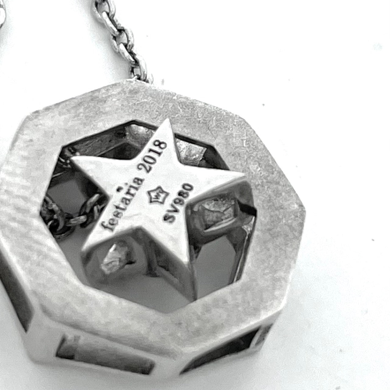 美品 フェスタリア festaria 2018 ビジュソフィア ネックレス SV980 ダイヤモンド Wish upon a star シルバー レディース W6