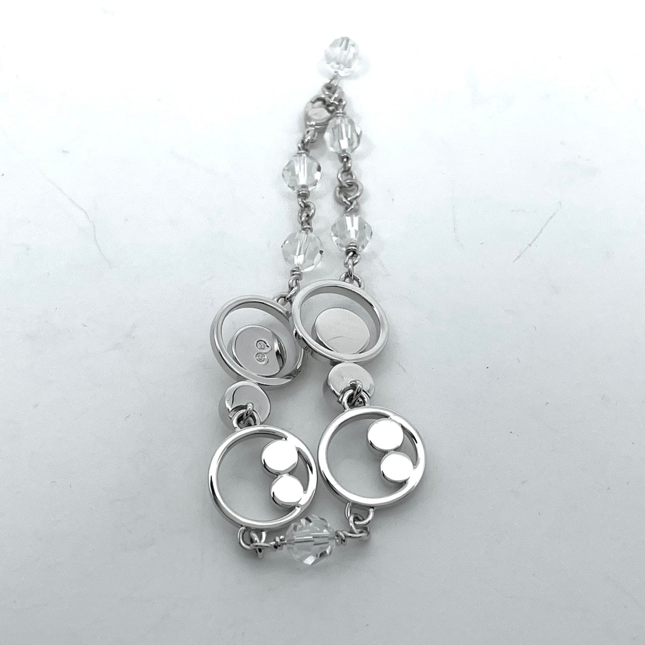 SWAROVSKI スワロフスキー Crystal Bracelet クリスタル ブレスレット バングル ラウンドカット シルバーカラー W6