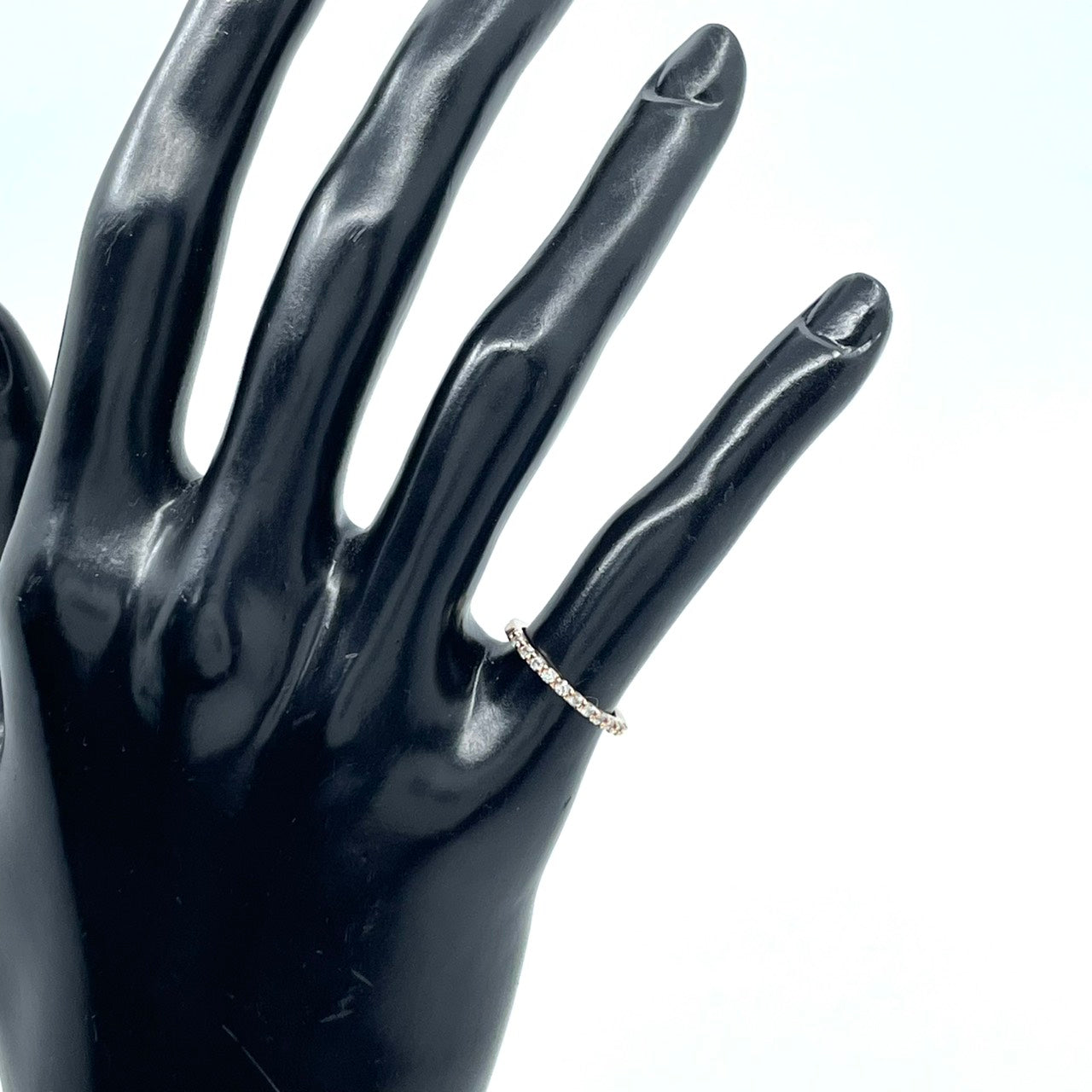 美品 カナルヨンドシー 4℃ K10PG ハーフエタニティリング キュービックジルコニア ピンクゴールド Canal 4℃ W6