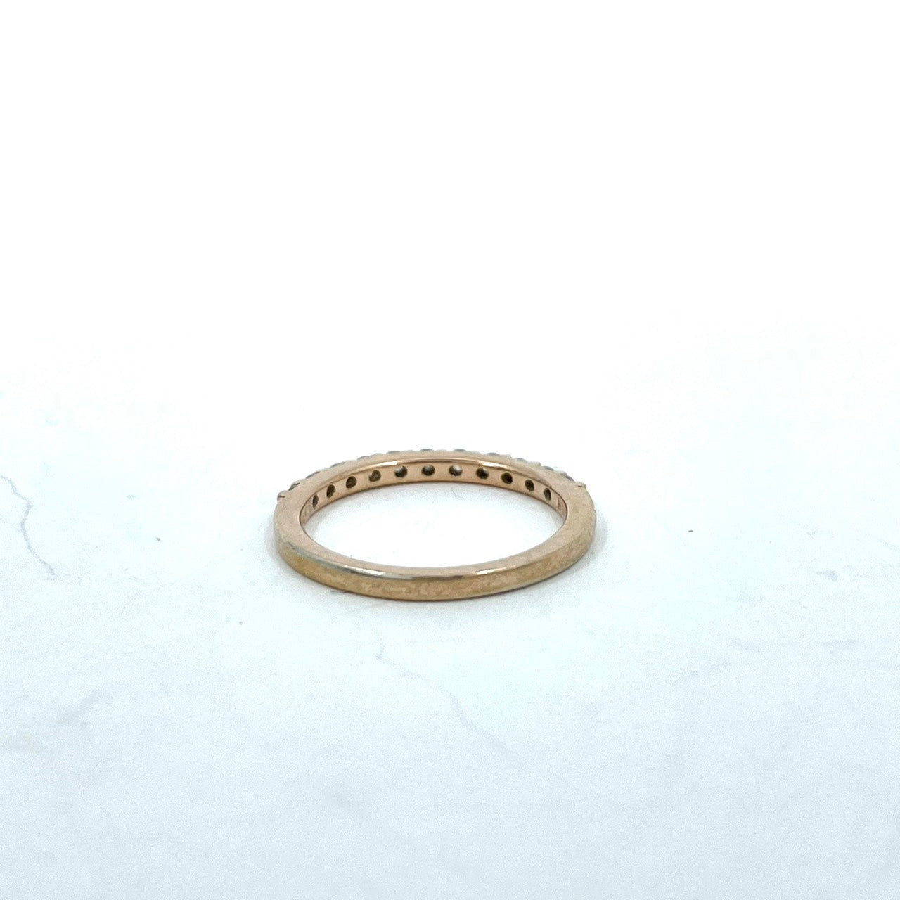 美品 カナルヨンドシー 4℃ K10PG ハーフエタニティリング キュービックジルコニア ピンクゴールド Canal 4℃ W6