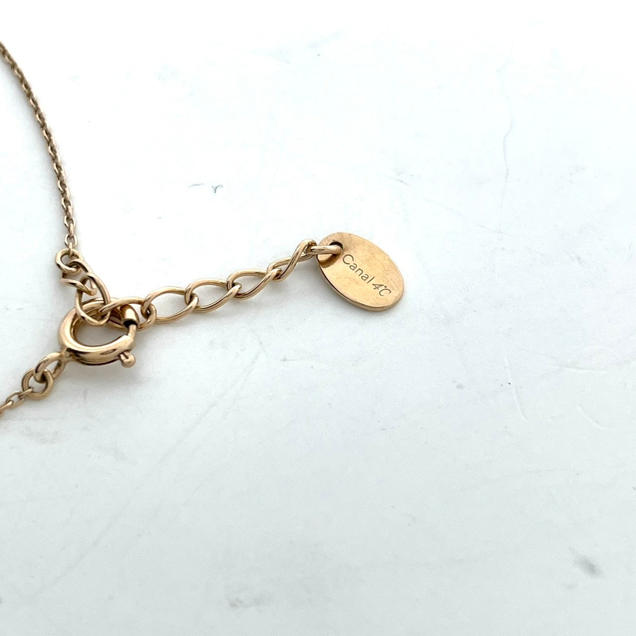 Canal 4℃ カナルヨンドシー 4℃ K10PG 3ストーンブレスレット バングル キュービックジルコニア コールド W6