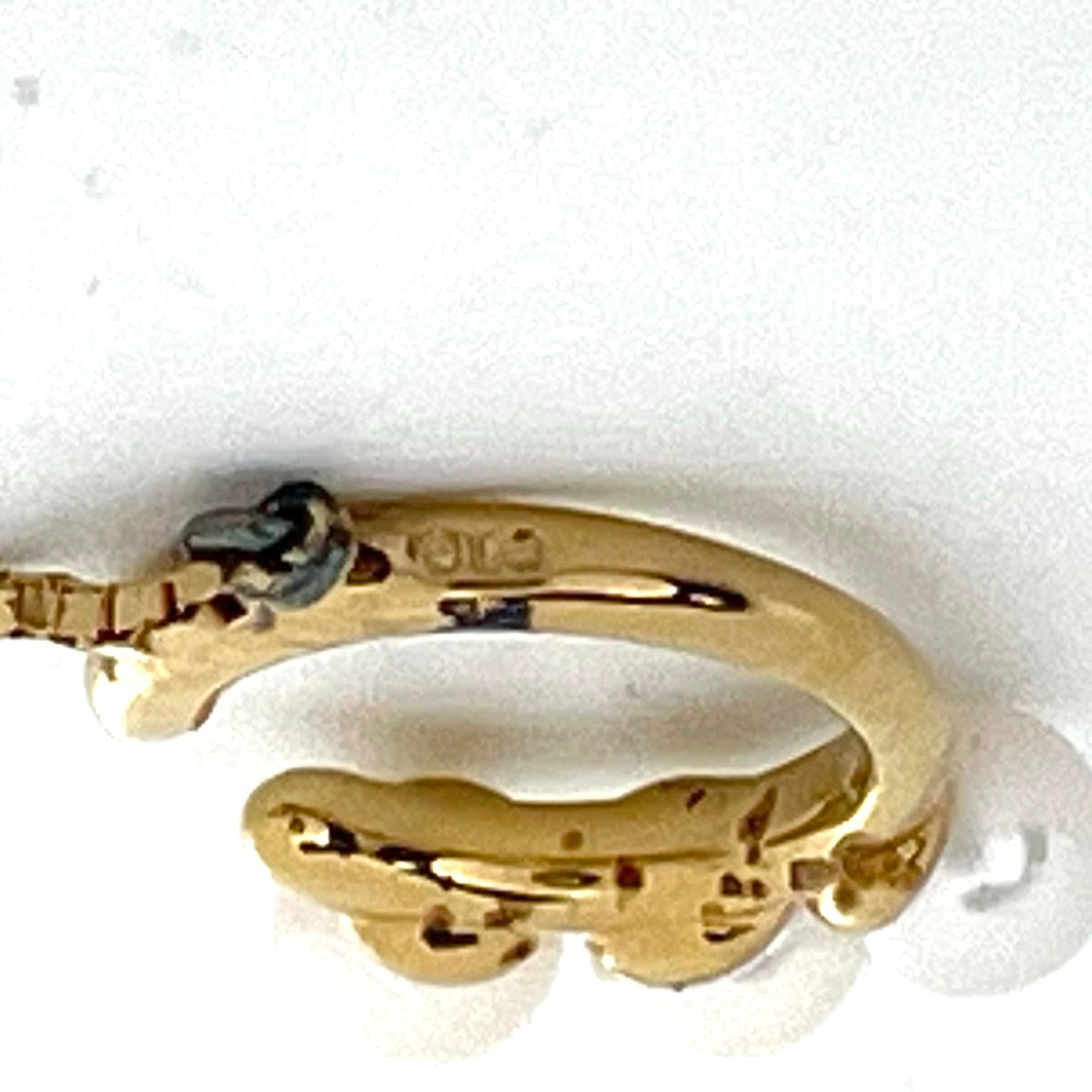 ete エテ イヤリング パール×ゴールドチェーン ロング パール 3連 上品 シンプル W6