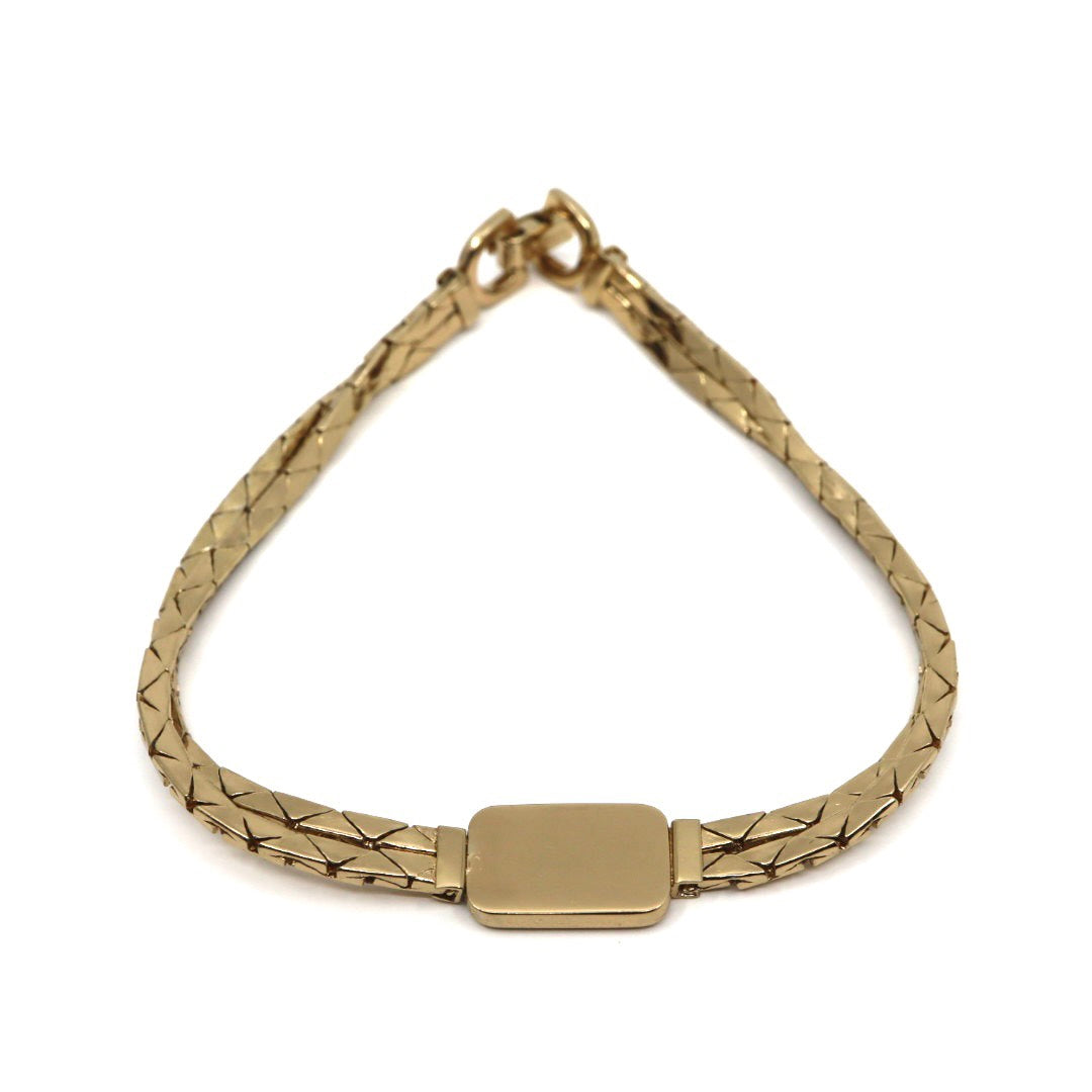 クリスチャンディオール Christian Dior ラピスラズリ ヴィンテージ ブレスレット ゴールド金 ブルー カラーストーン メタルアクセサリー I2