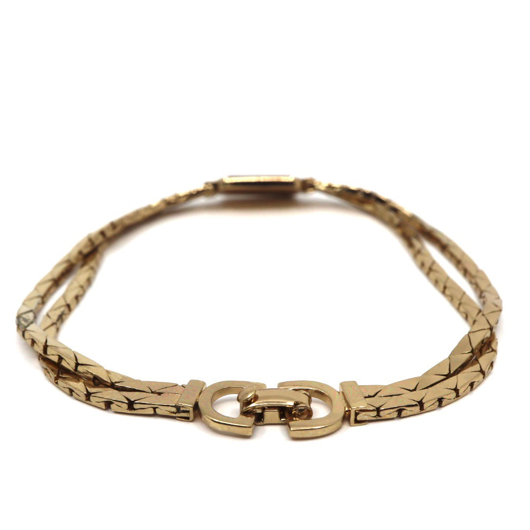 クリスチャンディオール Christian Dior ラピスラズリ ヴィンテージ ブレスレット ゴールド金 ブルー カラーストーン メタルアクセサリー I2