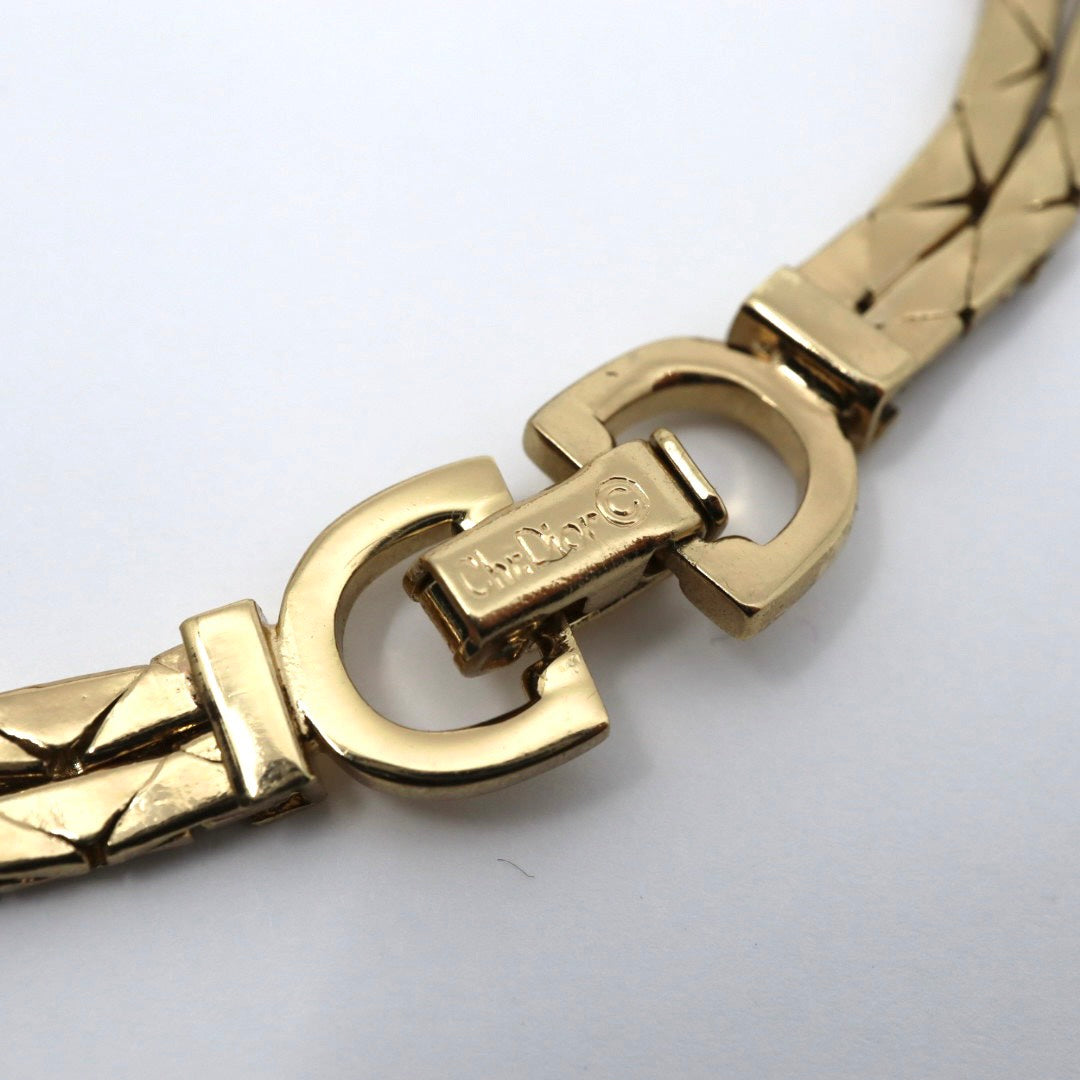 クリスチャンディオール Christian Dior ラピスラズリ ヴィンテージ ブレスレット ゴールド金 ブルー カラーストーン メタルアクセサリー I2