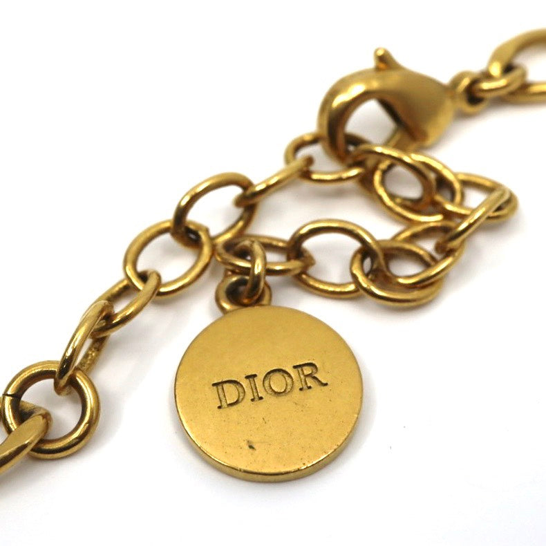 極美品 Christian Dior クリスチャンディオール ネックレス チョーカー チェーン Petit CD CDロゴ ゴールドカラー ヴィンテージ ジュエリー アクセサリー レディース I8