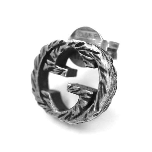 美品 GUCCI グッチ アラベスク インターロッキングG ピアス シルバー 片耳 SV925 ジュエリー アクセサリー メンズ レディース I8