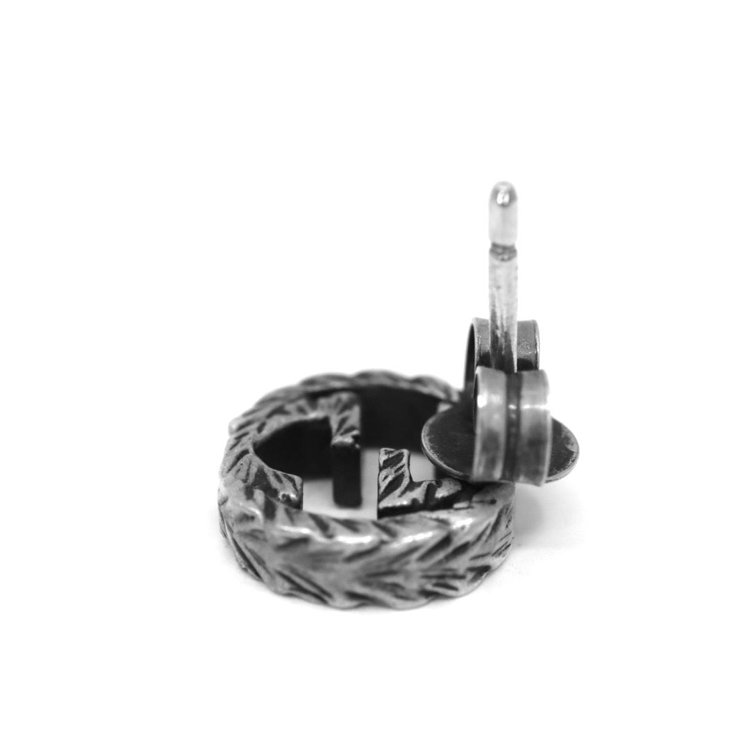 美品 GUCCI グッチ アラベスク インターロッキングG ピアス シルバー 片耳 SV925 ジュエリー アクセサリー メンズ レディース I8