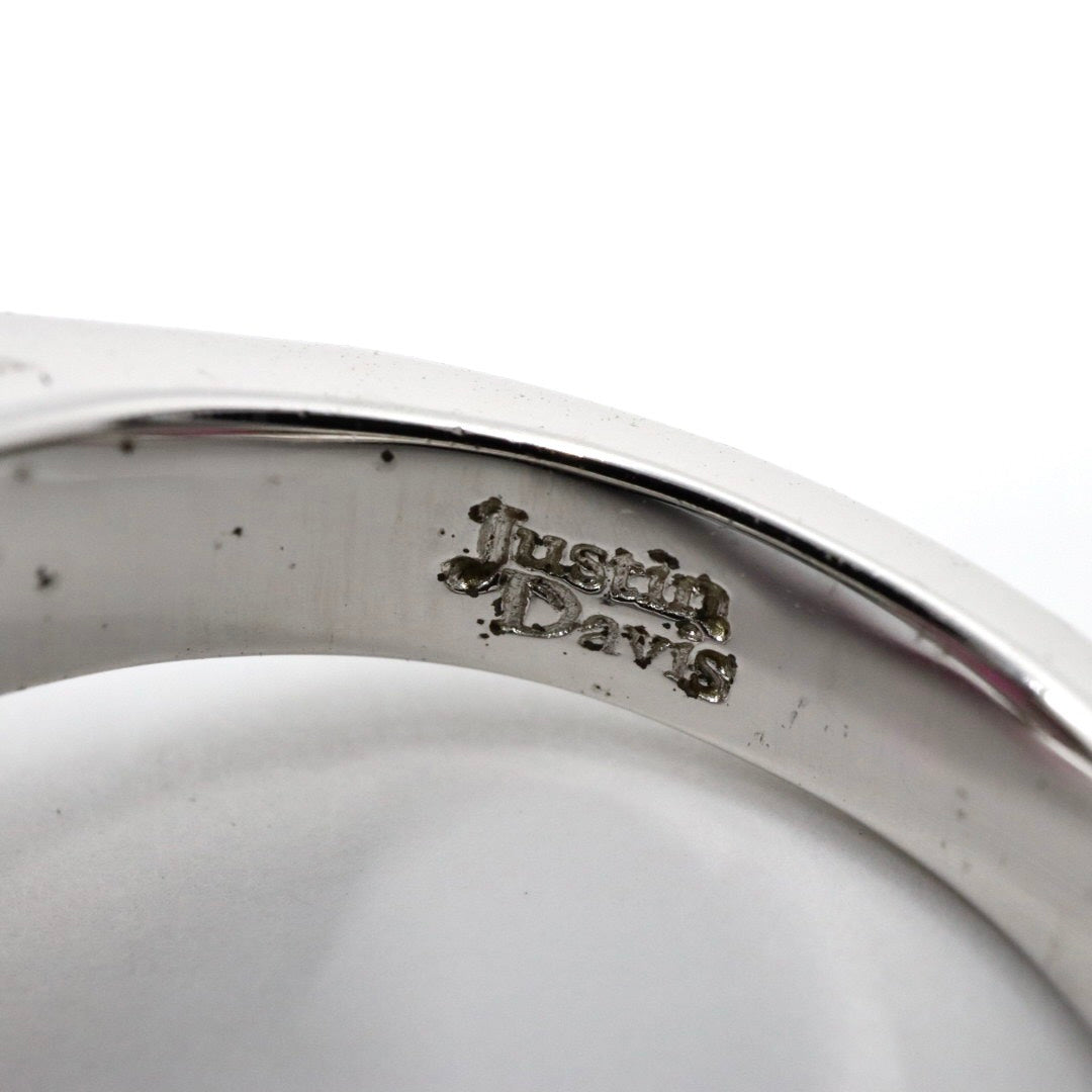 美品 ジャスティンデイビス Justin Davis 指輪 リング カラーストーン ピンクストーン シルバー SV925 クラウン ジュエリー アクセサリー レディース I8