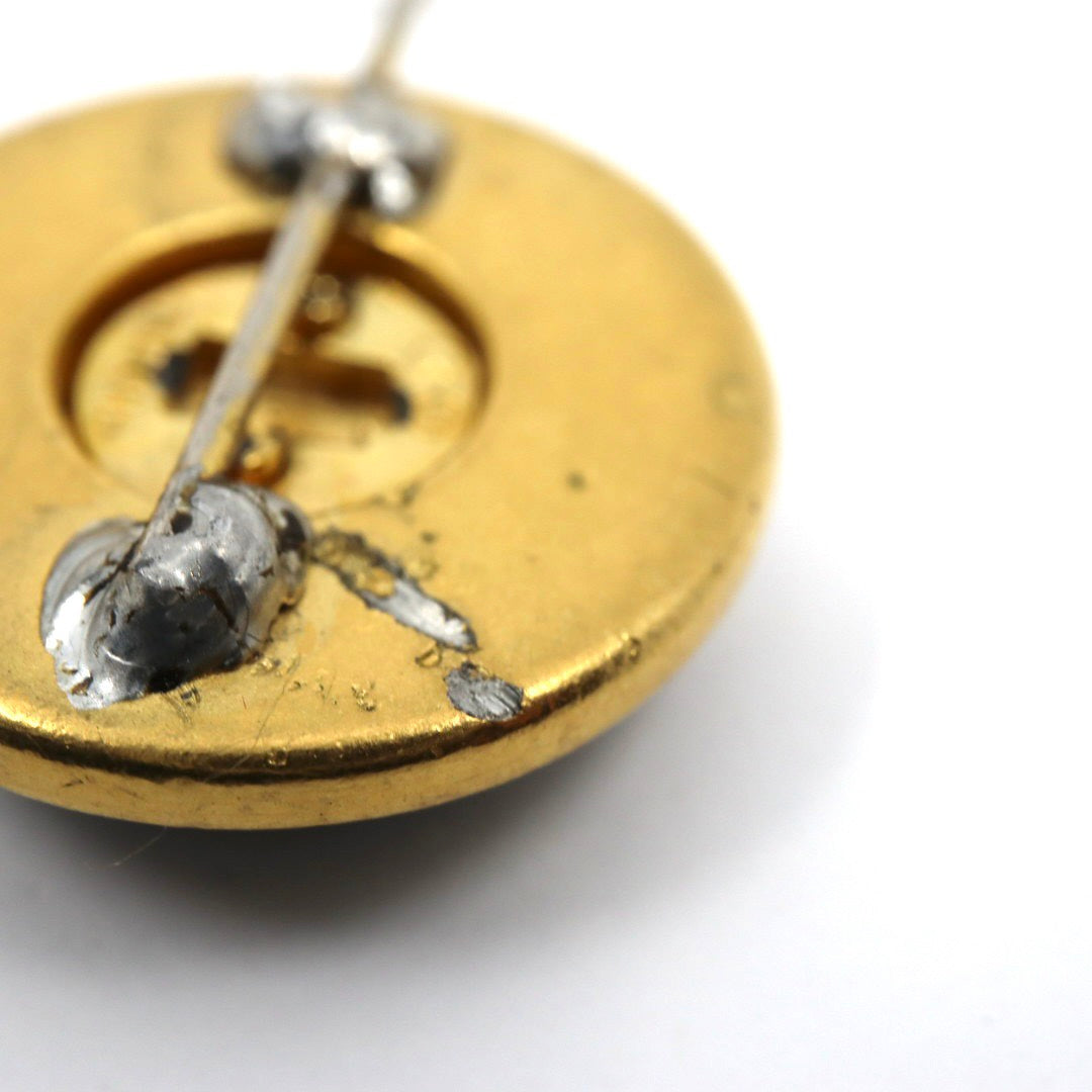 シャネル CHANEL ココマーク ラペルピン タイピン ブローチ ゴールド 金 ブラック 黒 ロゴ刻印 ヴィンテージ アクセサリー I8