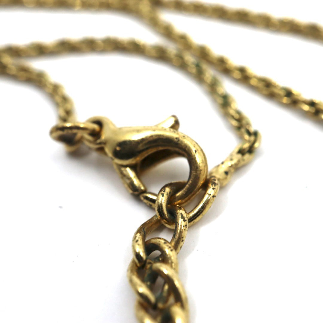 クリスチャン ディオール Christian Dior パールチャーム ネックレス ゴールド CDロゴ ヴィンテージ アクセサリー I8