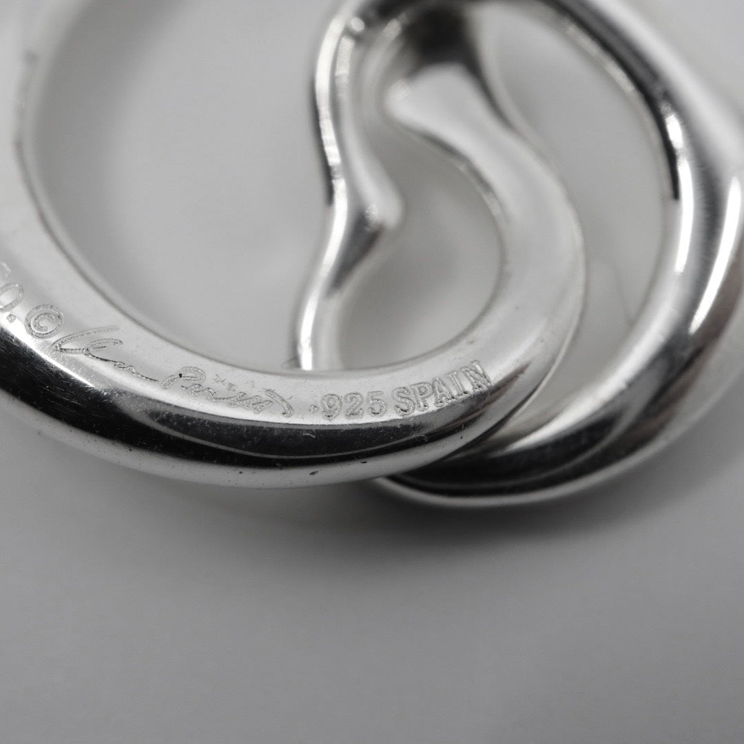 【美品】TIFFANY&Co. ティファニー ダブルオープンハート ネックレス エルサ・ペレッティ シルバー925 ペンダント アクセサリー レディース I2