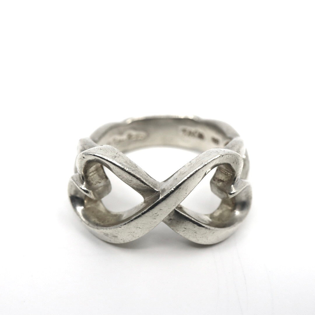 【美品】TIFFANY&Co. ティファニー ダブルラビングハート ダブルラヴィングハート リング 指輪 シルバー925 スターリングシルバー アクセサリー ジュエリー レディース I2