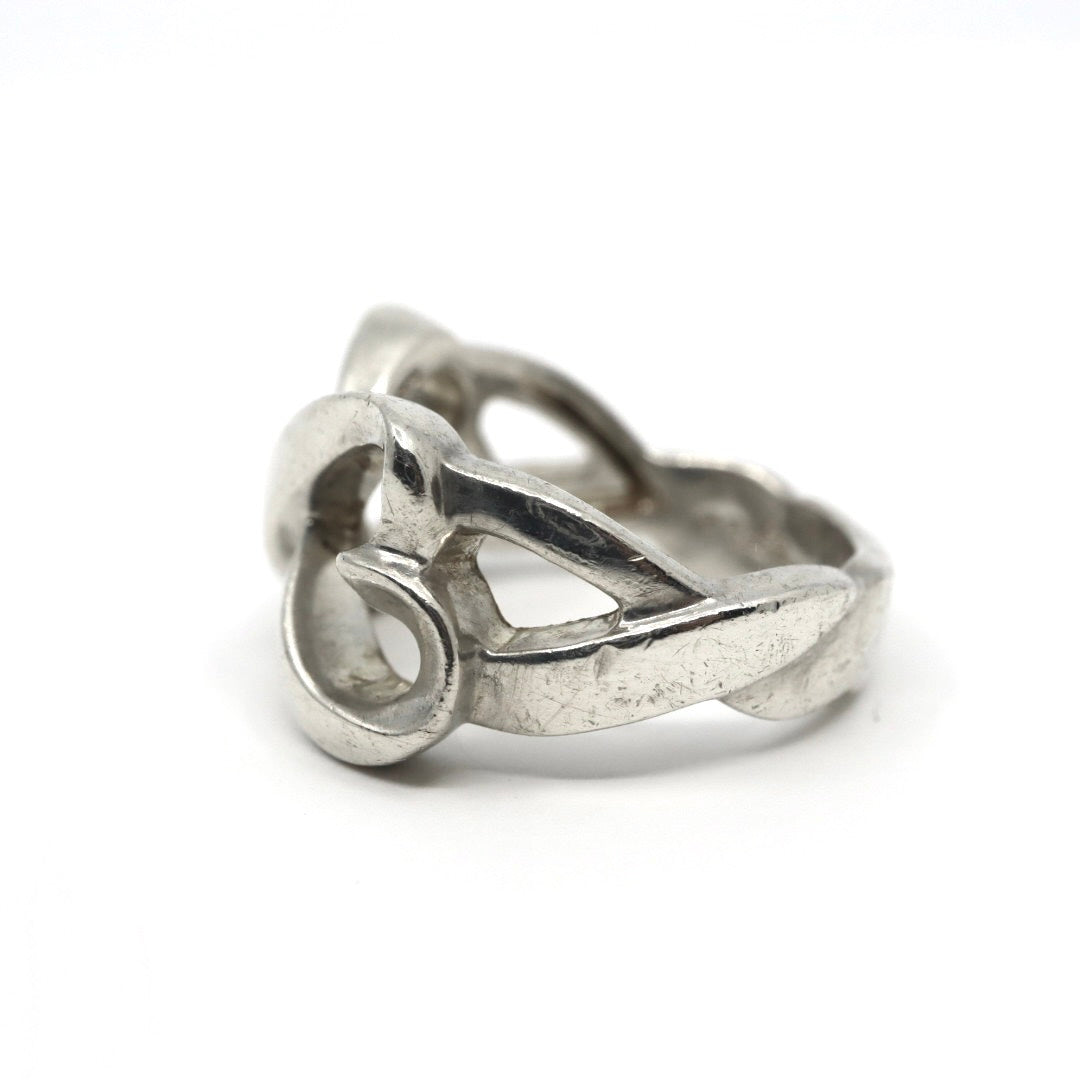 【美品】TIFFANY&Co. ティファニー ダブルラビングハート ダブルラヴィングハート リング 指輪 シルバー925 スターリングシルバー アクセサリー ジュエリー レディース I2