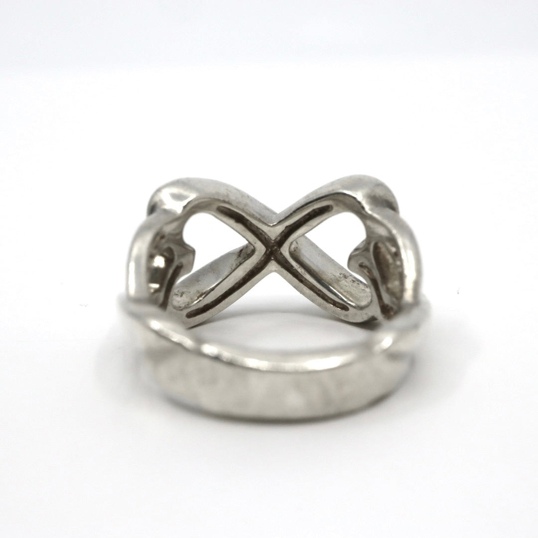 【美品】TIFFANY&Co. ティファニー ダブルラビングハート ダブルラヴィングハート リング 指輪 シルバー925 スターリングシルバー アクセサリー ジュエリー レディース I2