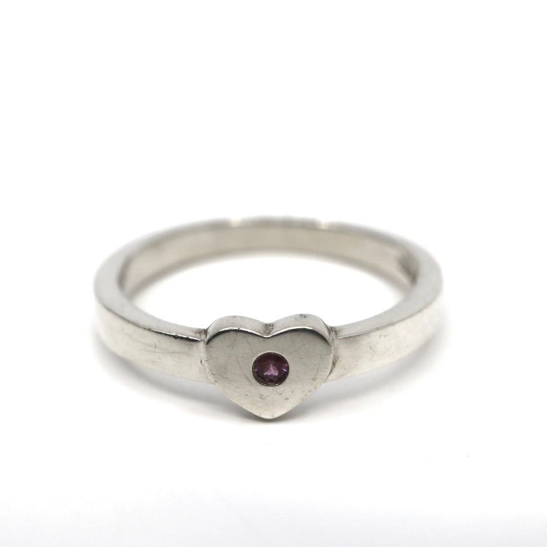 【美品】TIFFANY&Co. ティファニー クラウンオブハート ピンクサファイア リング 指輪 シルバー925 スターリングシルバー アクセサリー ジュエリー レディース I2