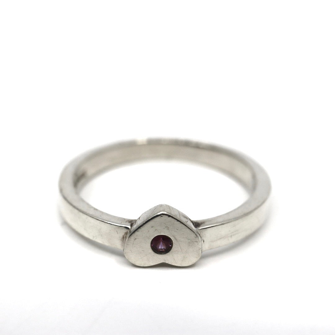 【美品】TIFFANY&Co. ティファニー クラウンオブハート ピンクサファイア リング 指輪 シルバー925 スターリングシルバー アクセサリー ジュエリー レディース I2