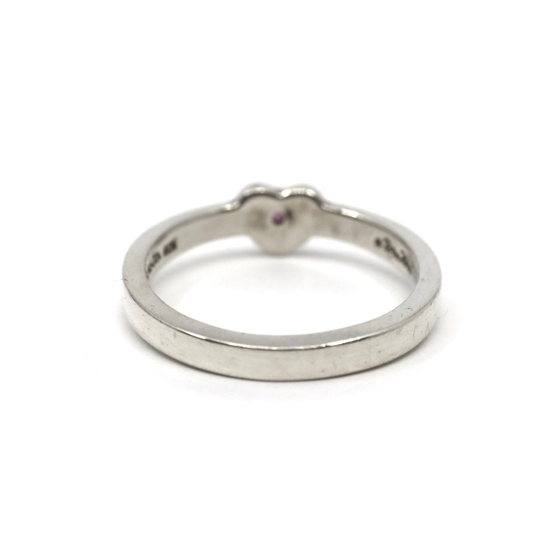 【美品】TIFFANY&Co. ティファニー クラウンオブハート ピンクサファイア リング 指輪 シルバー925 スターリングシルバー アクセサリー ジュエリー レディース I2