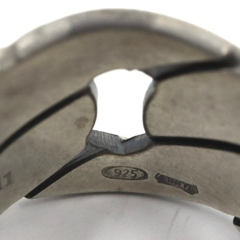 GUCCI グッチ チェーンモチーフ ワイドリング 指輪 11号 シルバー925 スターリングシルバー アクセサリー ジュエリー メンズ レディース I2