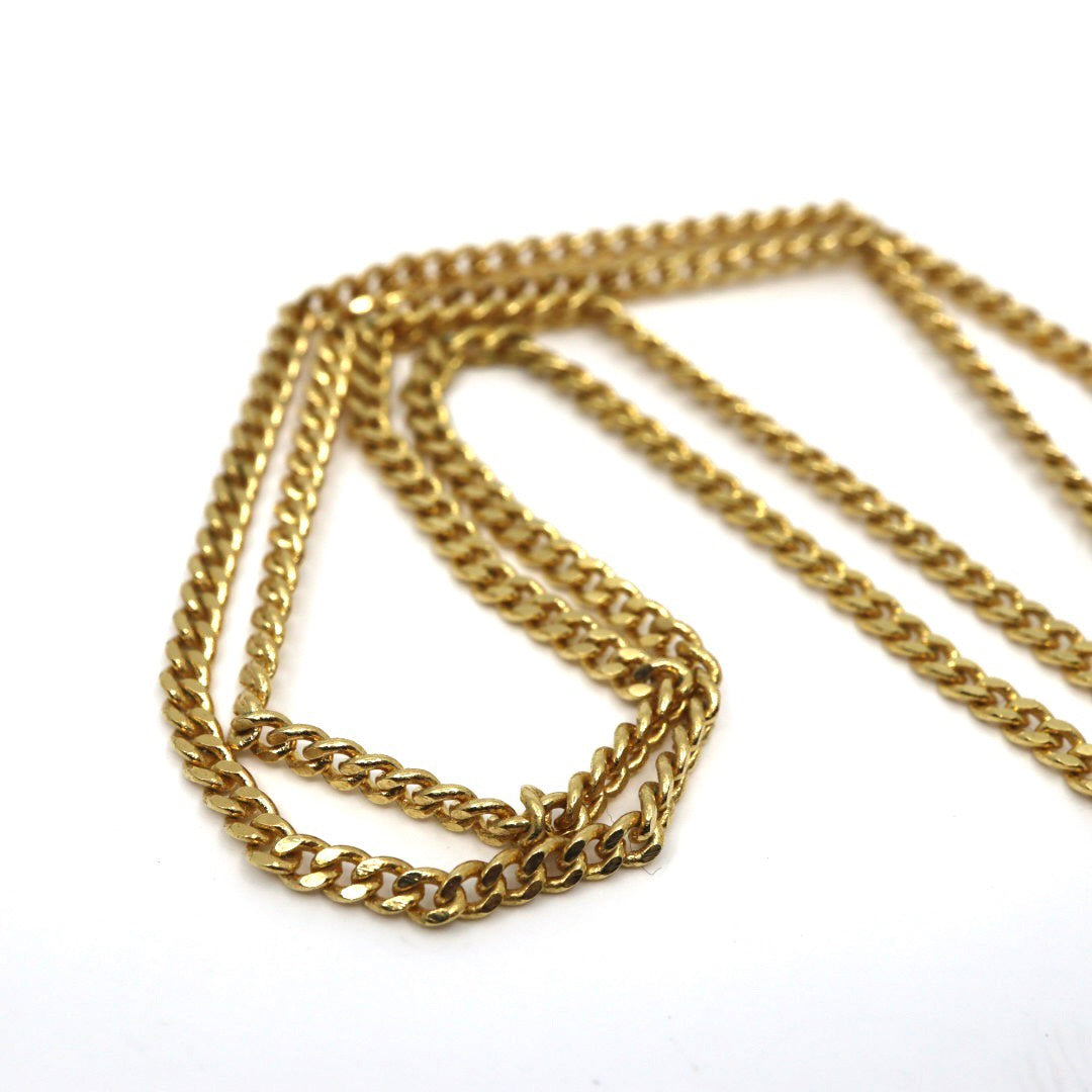 【美品】Christian Dior クリスチャンディオール ラインストーン CDロゴ ネックレス ゴールドカラー GP ペンダント ヴィンテージジュエリー アクセサリー レディース I4