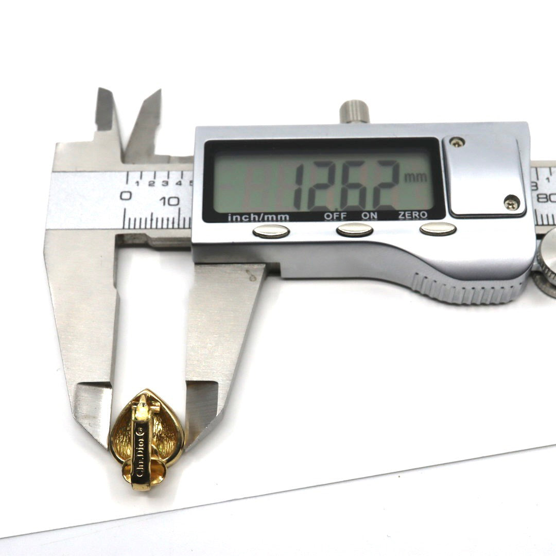 【美品】Christian Dior クリスチャンディオール ハートモチーフ ラインストーン クリスタル イヤリング ゴールドカラー GP ヴィンテージジュエリー アクセサリー レディース I4