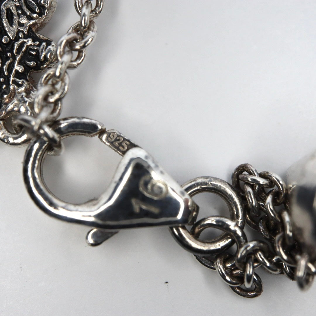 【美品】GUCCI グッチ ダブルG シルバー925 マザーオブパール マーモント フラワーモチーフ ブレスレット ヴィンテージジュエリー アクセサリー レディース I4