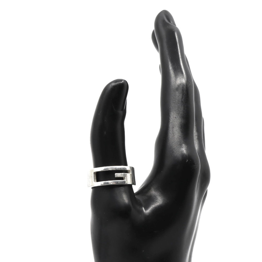 GUCCI グッチ ブランデッドG カットアウトG Gカットリング 指輪 15.5号 シルバー925 ヴィンテージジュエリー アクセサリー メンズ I4