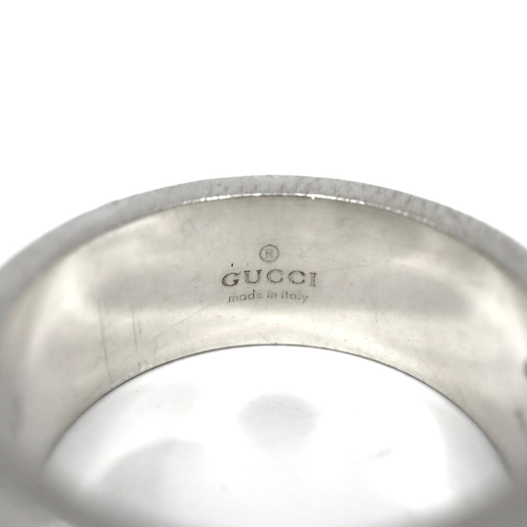 GUCCI グッチ ブランデッドG カットアウトG Gカットリング 指輪 15.5号 シルバー925 ヴィンテージジュエリー アクセサリー メンズ I4