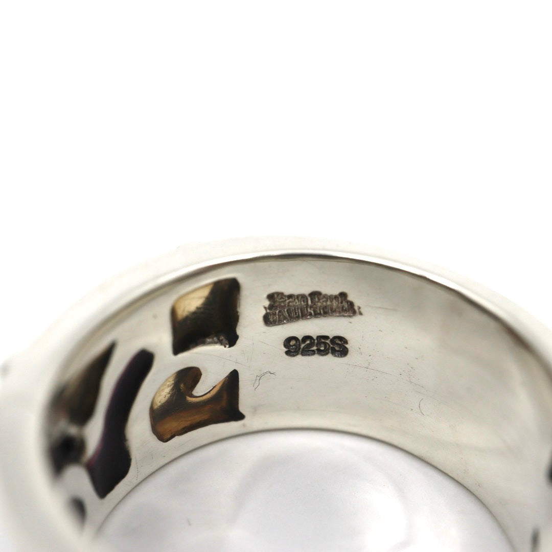 【美品】JeanPaul GAULTIER ジャンポールゴルチエ リング 指輪 12.5号 シルバー925 ワイドリング カットアウト 唐草模様 ヴィンテージジュエリー アクセサリー メンズ レディース I4