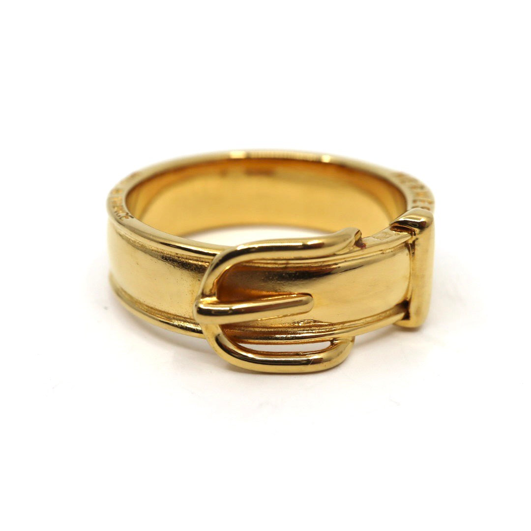 【美品】HERMES エルメス サンチュール スカーフリング 21号 ベルトモチーフ GP アクセサリー レディース I4