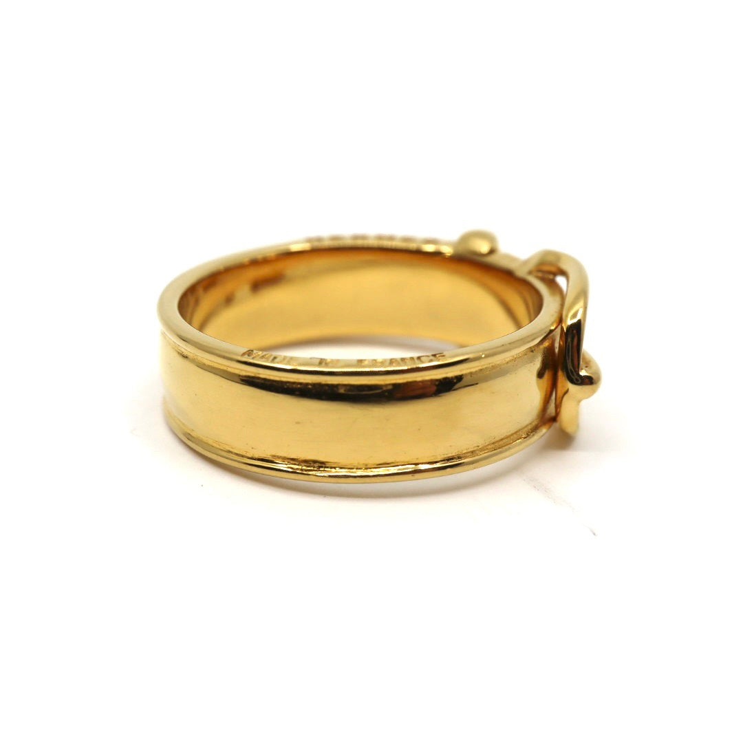 【美品】HERMES エルメス サンチュール スカーフリング 21号 ベルトモチーフ GP アクセサリー レディース I4