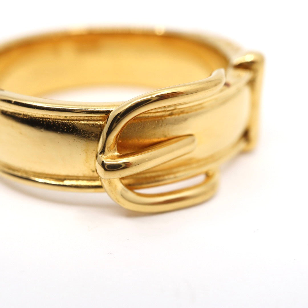 【美品】HERMES エルメス サンチュール スカーフリング 21号 ベルトモチーフ GP アクセサリー レディース I4