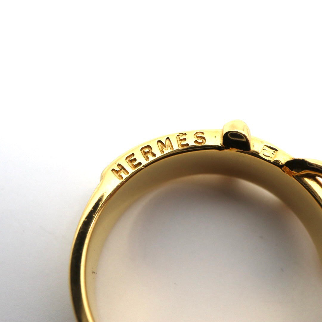 【美品】HERMES エルメス サンチュール スカーフリング 21号 ベルトモチーフ GP アクセサリー レディース I4