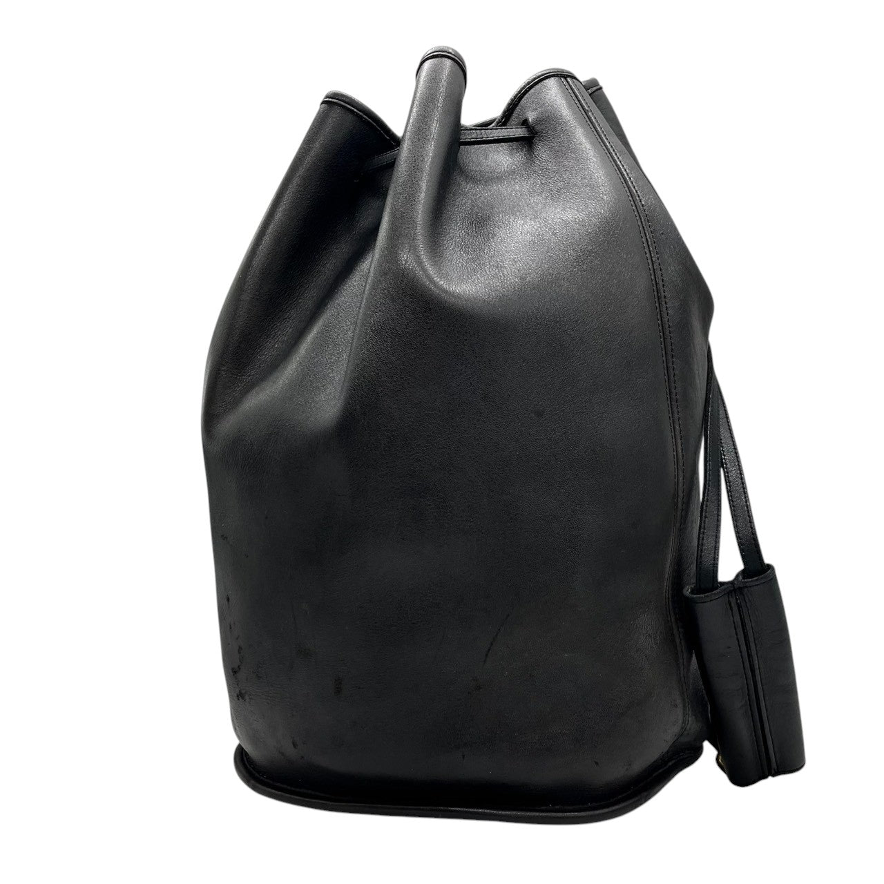 【希少 USA製】オールドコーチ レザー リュックサック 9960 巾着型 バックパック 本革 自立可　ブラック メンズ レディース A4可 COACH ビンテージ クラシック 大容量 ドローストリング 0917-326 U1