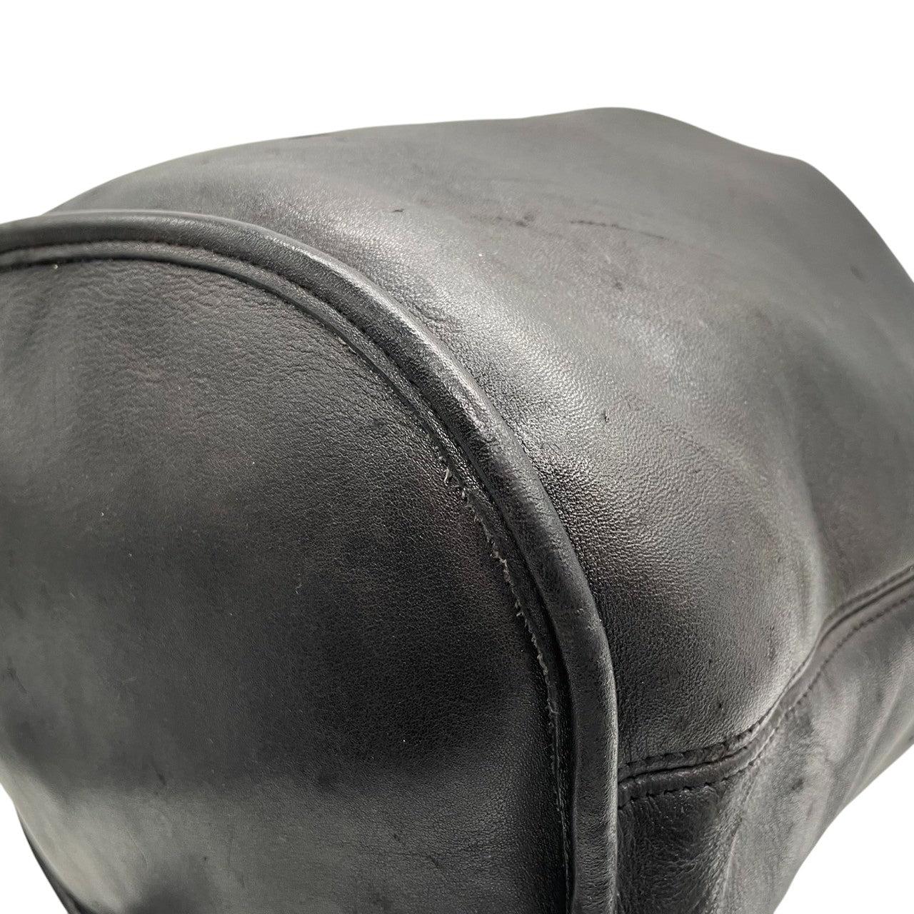 【希少 USA製】オールドコーチ レザー リュックサック 9960 巾着型 バックパック 本革 自立可　ブラック メンズ レディース A4可 COACH ビンテージ クラシック 大容量 ドローストリング 0917-326 U1