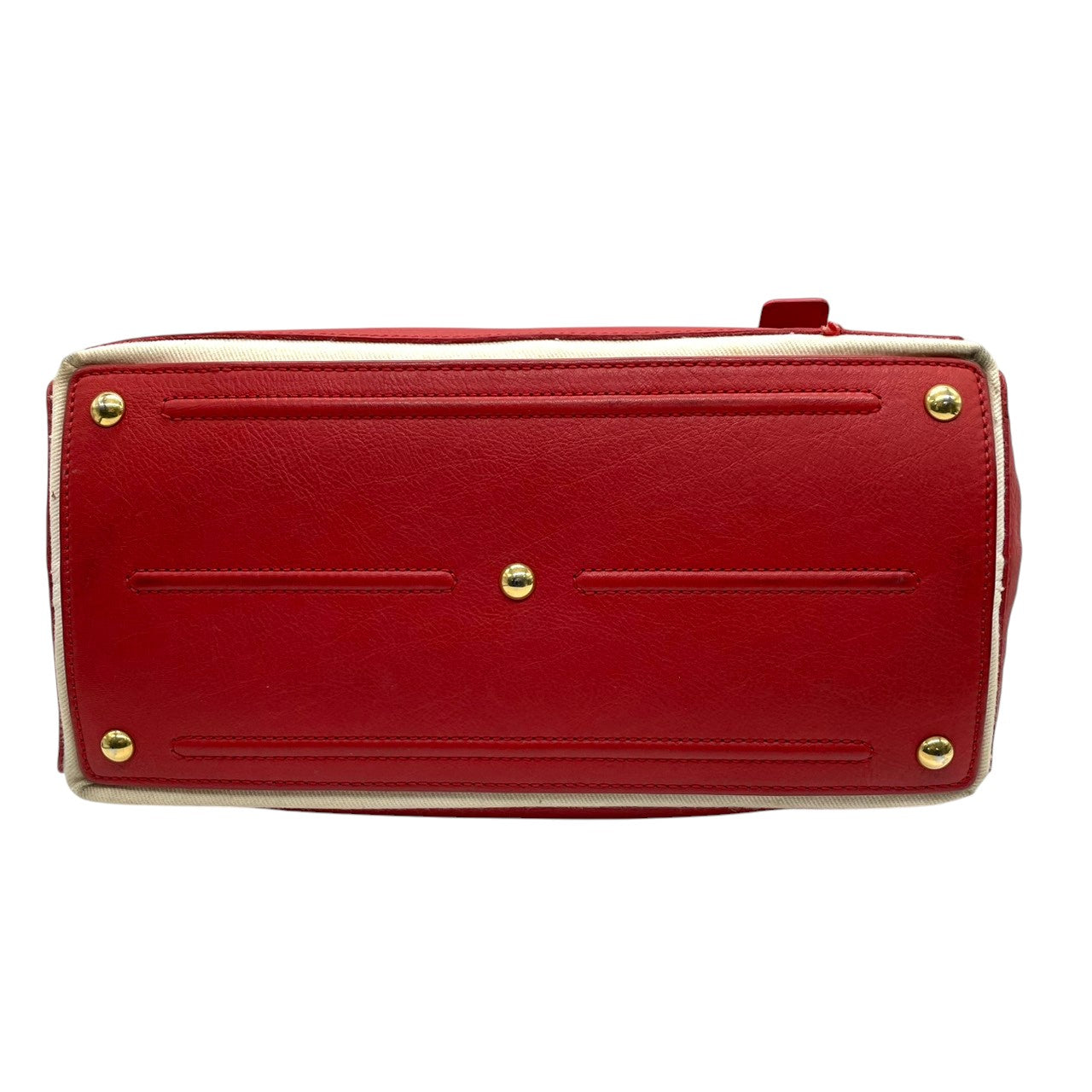 イヴサンローラン YSL ミューズトゥ Yves Saint Laurent ハンドバッグ ワンショルダー 自立可 トップハンドル フラップ レザー キャンバス レッド ホワイト バイカラー レディース エレガント クラシック vintage Y2K 00s C4