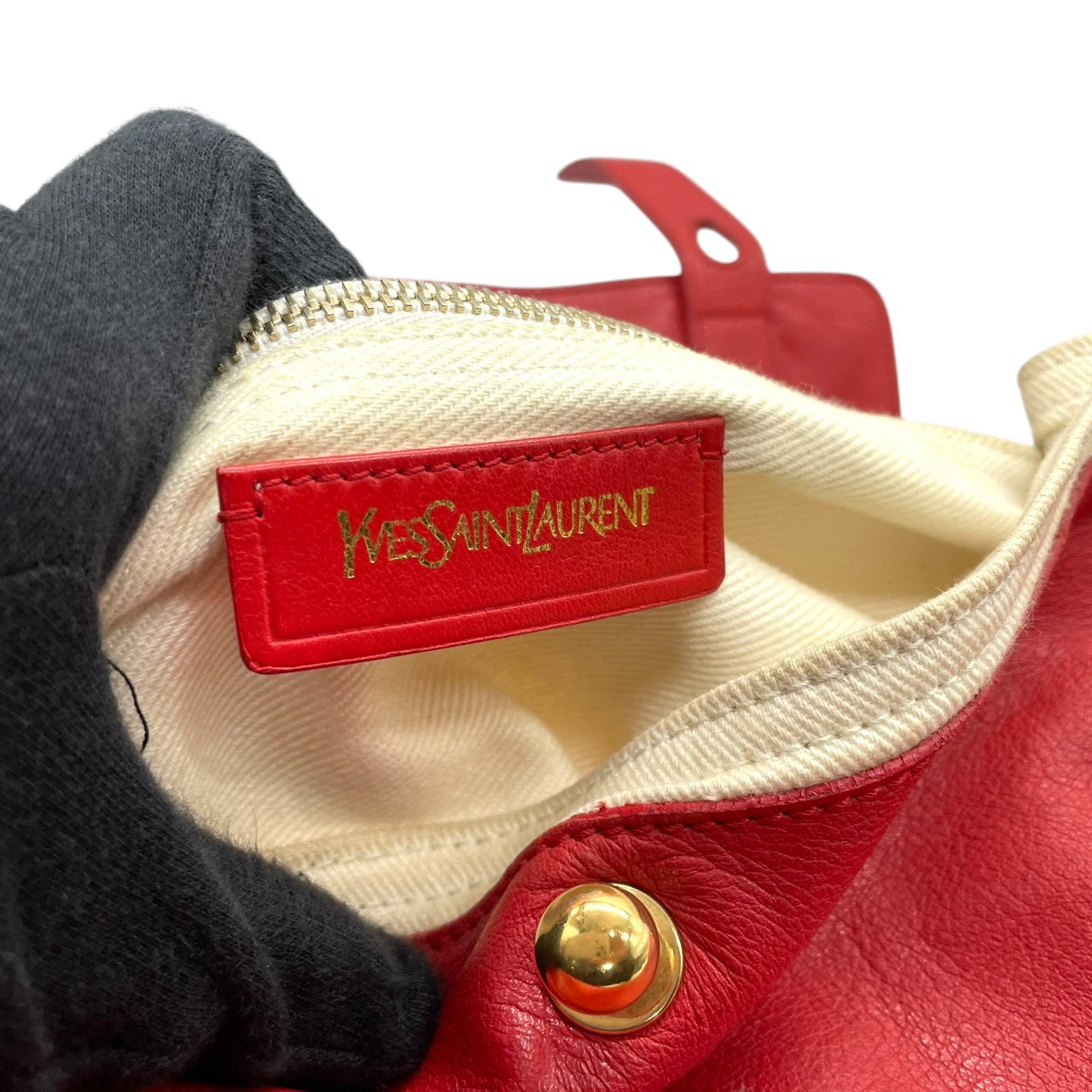 イヴサンローラン YSL ミューズトゥ Yves Saint Laurent ハンドバッグ ワンショルダー 自立可 トップハンドル フラップ レザー キャンバス レッド ホワイト バイカラー レディース エレガント クラシック vintage Y2K 00s C4