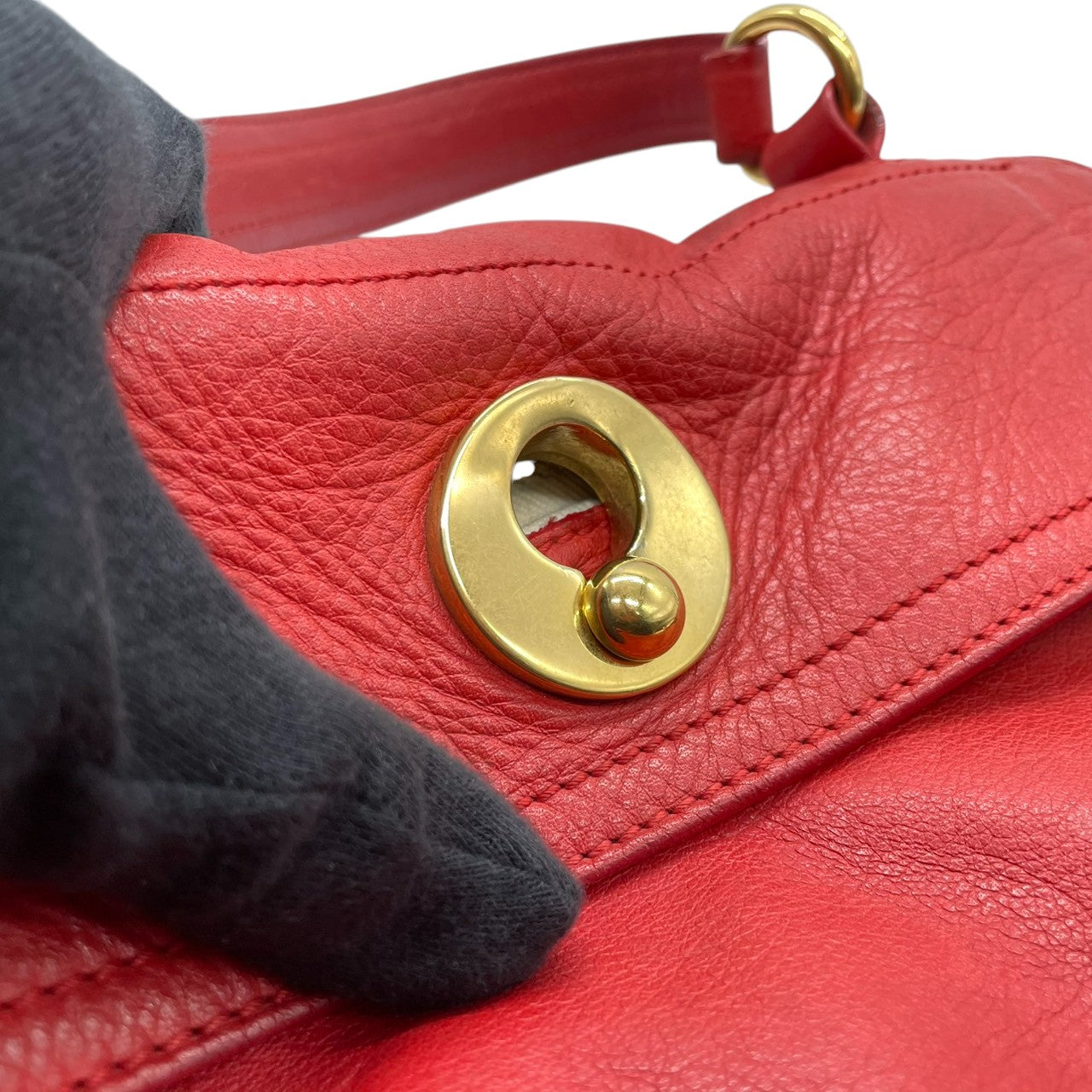 イヴサンローラン YSL ミューズトゥ Yves Saint Laurent ハンドバッグ ワンショルダー 自立可 トップハンドル フラップ レザー キャンバス レッド ホワイト バイカラー レディース エレガント クラシック vintage Y2K 00s C4