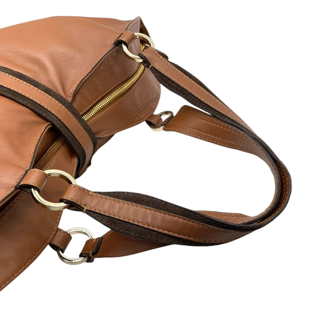 ゲラルディーニ トートバッグ ワンショルダー A4収納可 大容量 肩掛け イタリア製 レザー 本革 スエード ブラウン レディース 通勤 通学 ビジネス オフィス きれいめ ハンドバッグ エレガント クラシック ロゴクラスプ u14