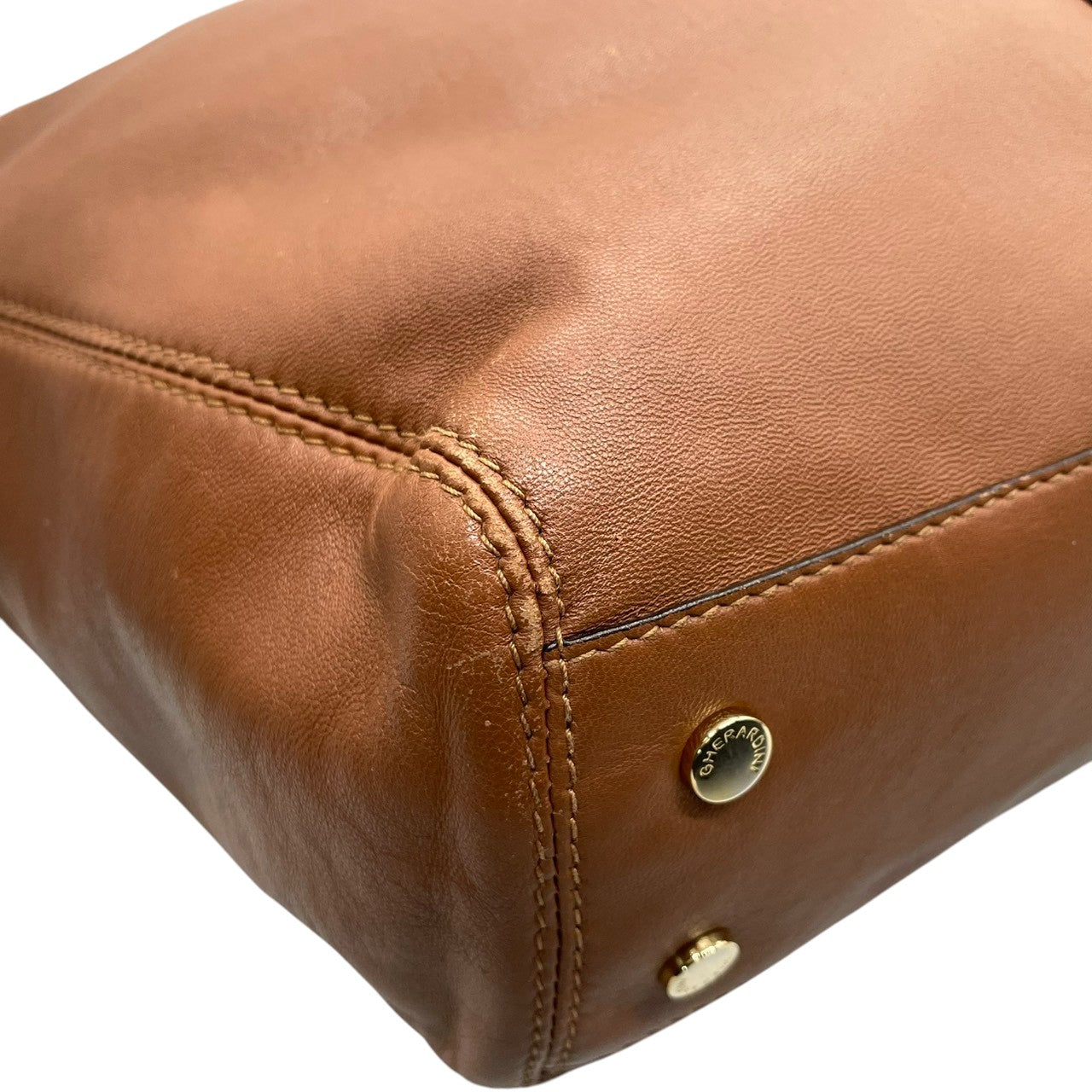 ゲラルディーニ トートバッグ ワンショルダー A4収納可 大容量 肩掛け イタリア製 レザー 本革 スエード ブラウン レディース 通勤 通学 ビジネス オフィス きれいめ ハンドバッグ エレガント クラシック ロゴクラスプ u14