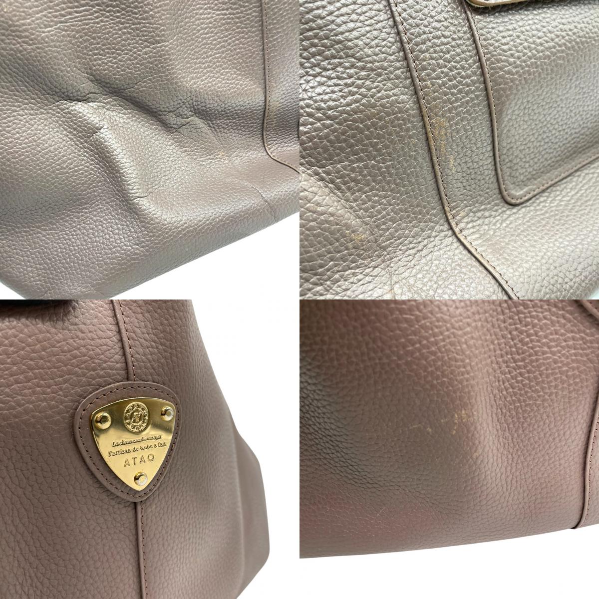 アタオ ATAO elvy エルヴィ 2way ショルダーバッグ ハンドバッグ トートバッグ 斜め掛け可 シボ革 シュリンクレザー 本革 鞄 かばん ゴールド金具 三角ロゴプレート 通勤 通学 日本ブランド 神戸 エレガント レディース U11